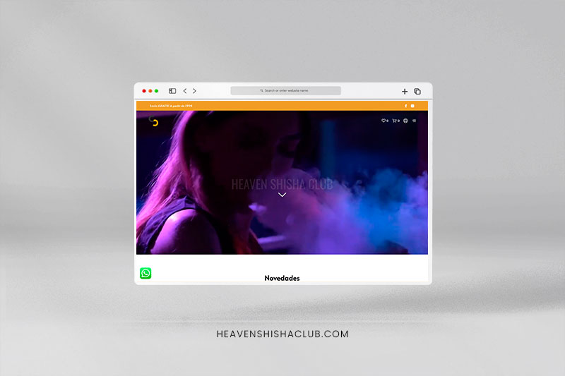 Heaven Shisha Club web design